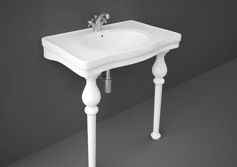 RAK - WASHINGTON DELUXE WASH BASIN W/ 2 LEGS (84CM)